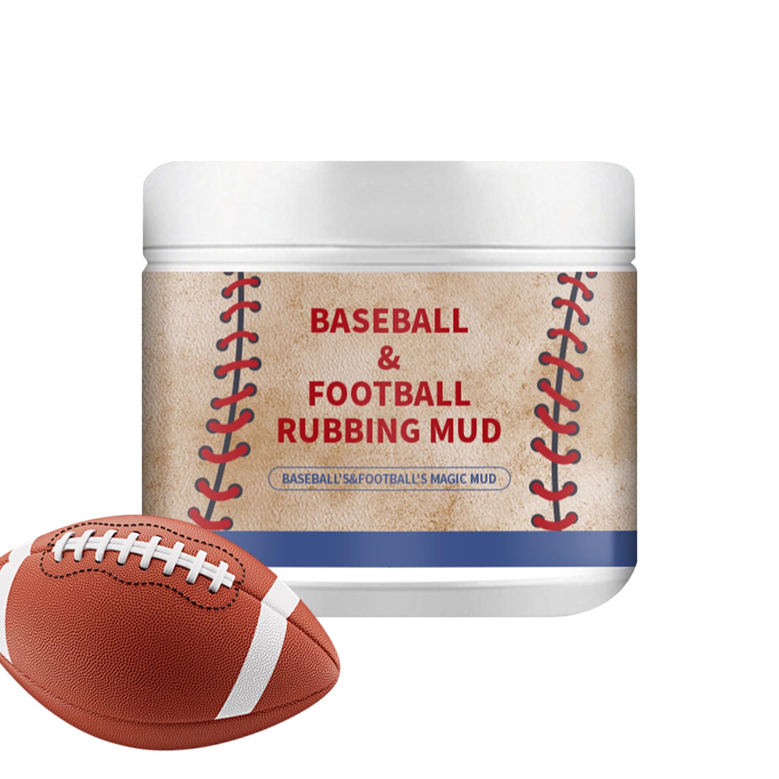Baseball Mud, Ball Softening Clay, Darkening Grip Enhancer, Game-Ready Conditioning for Footballs, Baseballs, Practice, School Sports, Outdoor Leagues, Training Fields, or Game Day Use