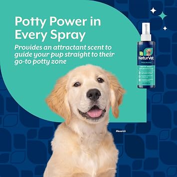 NaturVet Potty Here Training Aid Spray for Puppies and Dogs - 8 oz