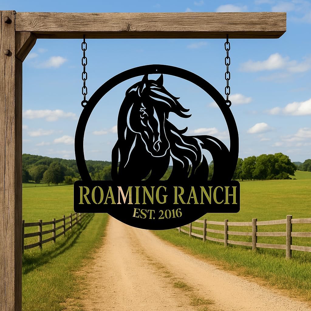 Personalized Horse Monogram by Sea Biscuit Metal Designs