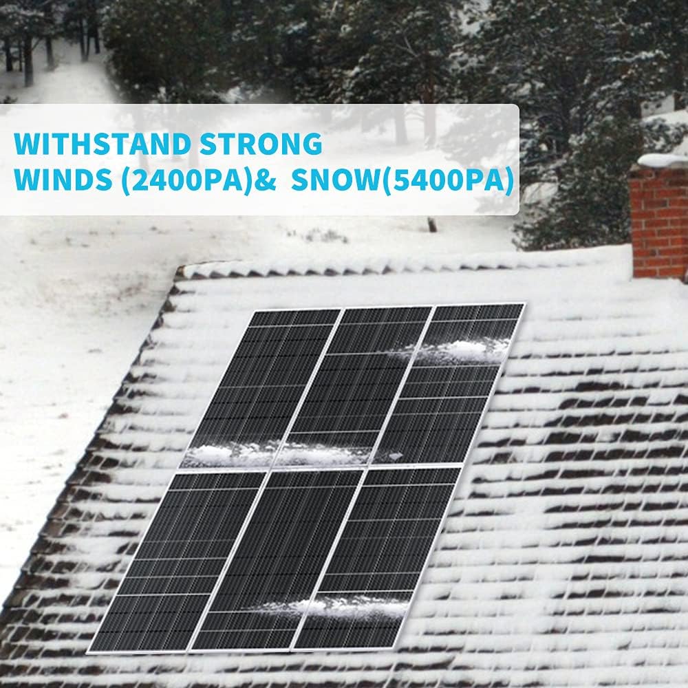 Renogy Solar Panel 200 Watt 12 Volt High-Efficiency Monocrystalline Module PV Power for Camper, Vehicle Caravan and Other Off-Grid Applications, 200W, Black : Everything Else