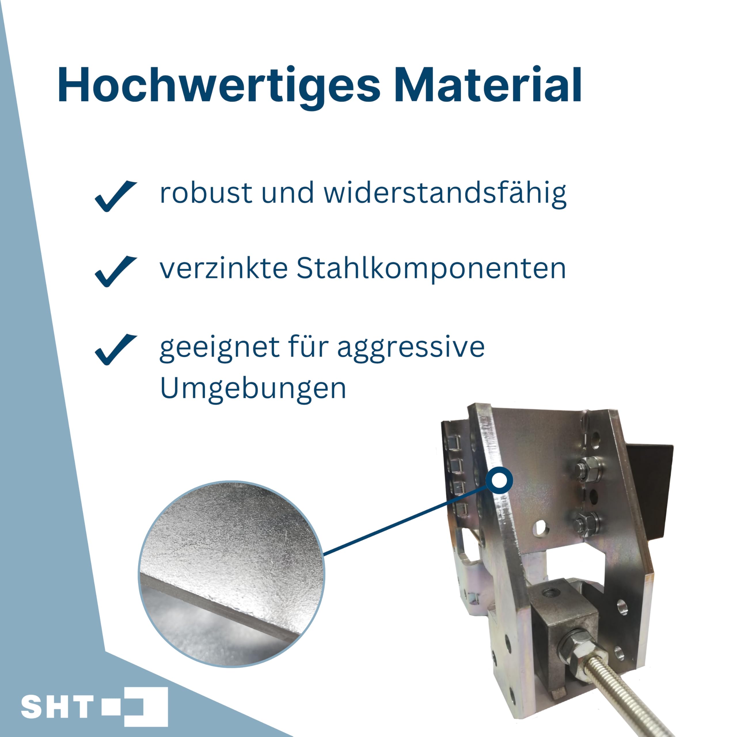 Set 2 SHT - Katzbahnpuffer/Klemmpuffer/Endanschläge 82-300 mm, Katzpuffer 2 Stück (Flanschbreite 82-300mm)