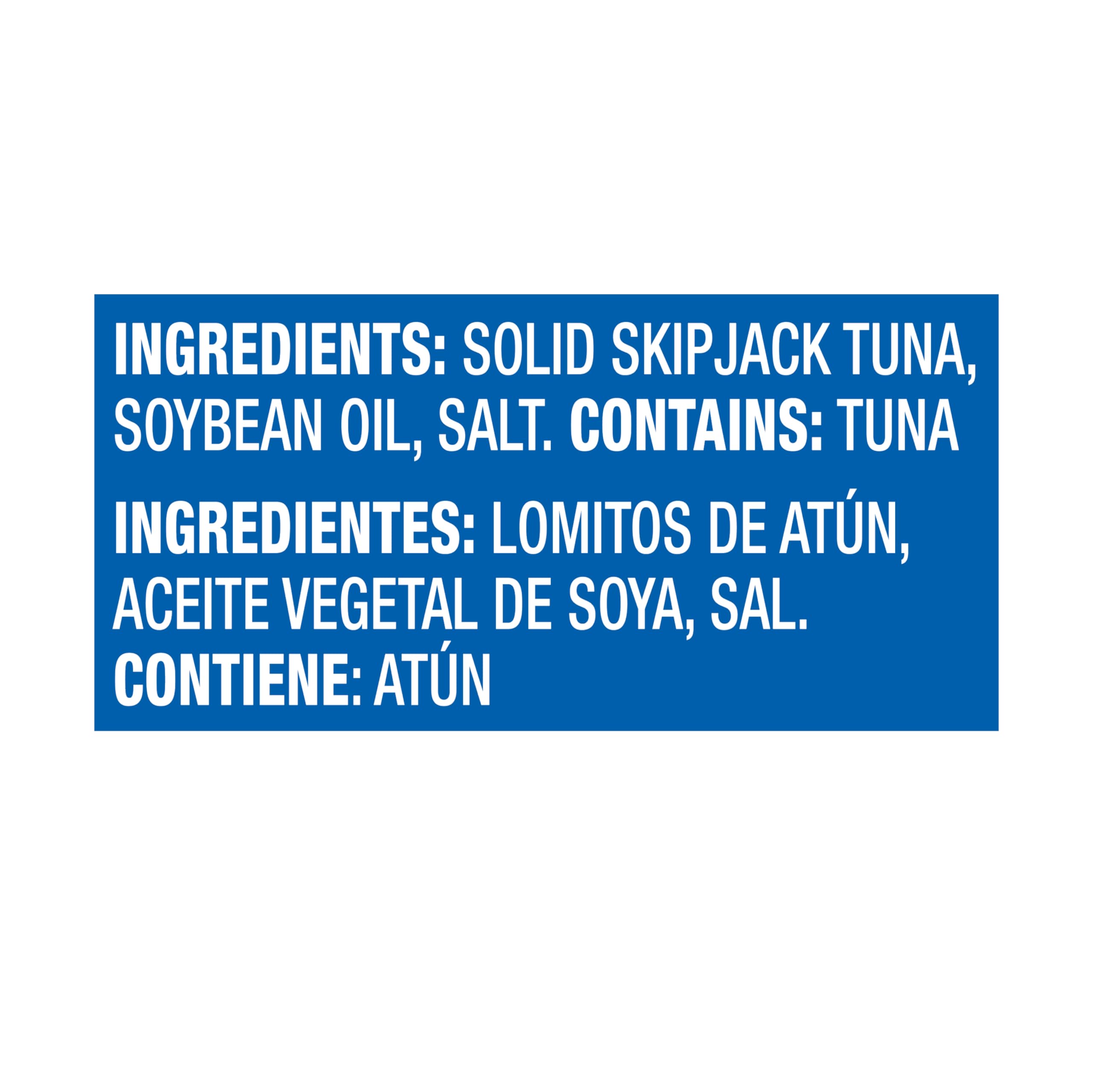 Van Camp's Seafood Solid Skipjack Tuna in Oil, 4-3 oz. Cans (Pack of 6), Wild Caught Canned Tuna