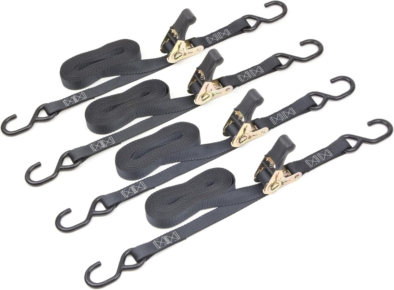 PowerTye Mfg 1in x 15ft EasyGrip Ratchet TieDowns with