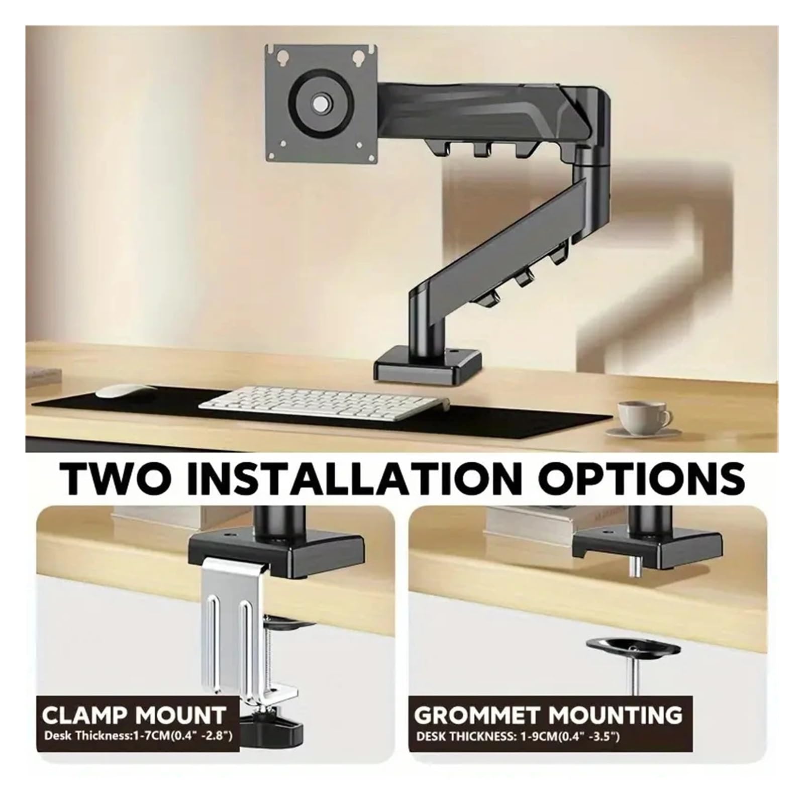 Braccio for monitor singolo regolabile da 13-32" for la casa desktop