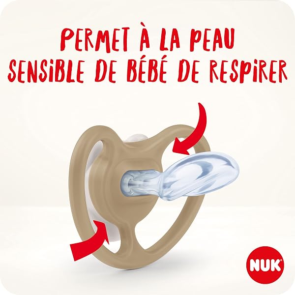 NUK Space Day & Night Baby Dummy | 18-36 Months | Glow-in-the-Dark Soothers with Extra Ventilation for Sensitive Skin | BPA-Free Silicone | Zebra & Lion | 4 Count - 2