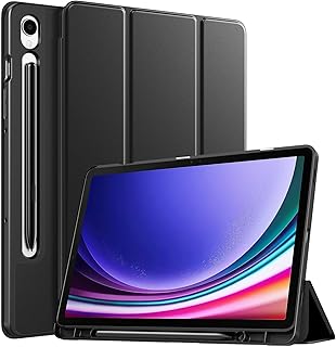 for Samsung Galaxy Tab S9 Case 2023 SM-X710/SM-X716B/SM-X718U, Slim Stand Protective Cover with S Pen Holder for All-New Galaxy Tab S9 11 inch Tablet, Support Auto Wake/Sleep, Black