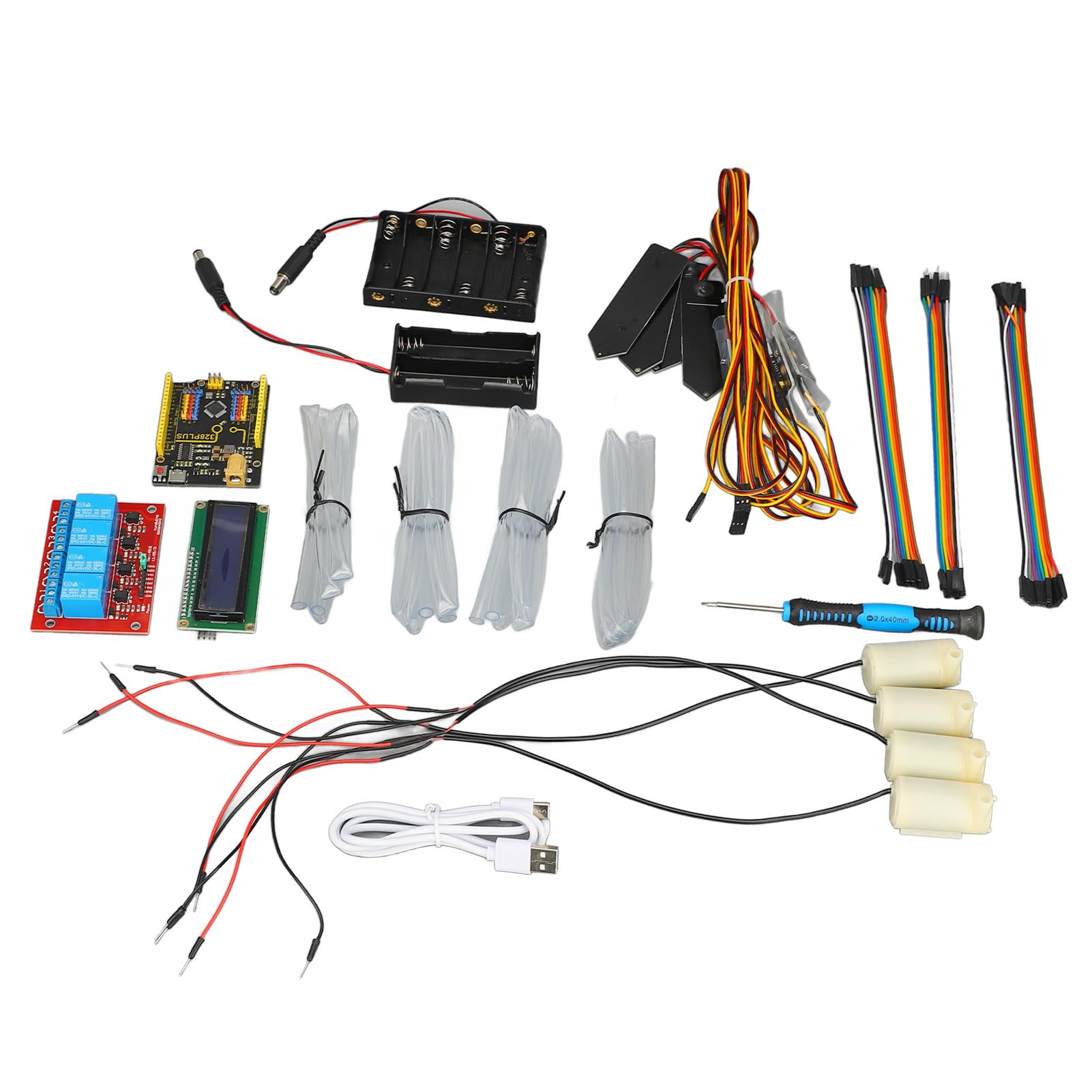 Yosoo Health Gear Kit de Riego Automático, Kit de de Riego Automático ABS de 5 V para Programación Mixta, Juego de Electrónico Completo para Jardín, Oficina, Cuidado de Plantas y Aprendizaje de