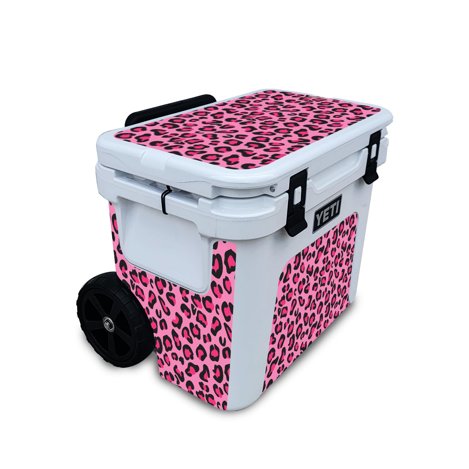 Skin Compatible with Yeti Roadie 32 Wheeled Cooler - Pink Leopard - Premium 3M Vinyl Protective Wrap Decal Cover - Easy to Apply | Crafted in The USA by MightySkins