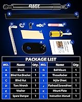 Vista 5 de Orion Motor Tech Compatible con 04-14 F150 y 06-08 Lincoln Mark LT Asistente de puerta trasera de camión, Asistencia de elevación de puerta trasera