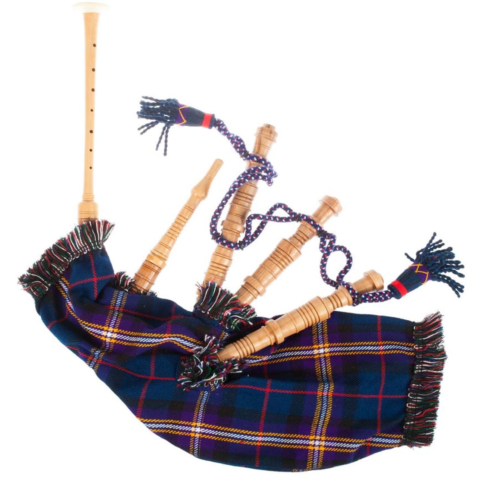 Kids Bagpipe Miniature Playable Bagpipe with Reed In Masonic Tartan
