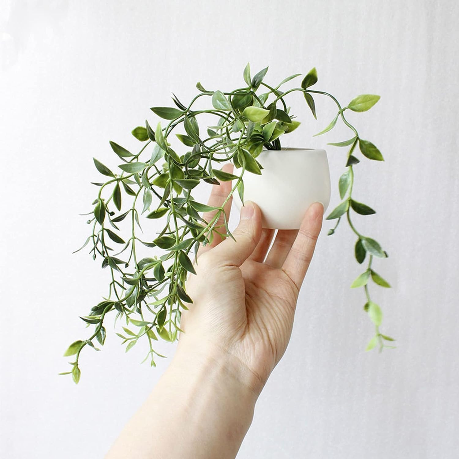 3Pcs Acrylic Double-Sided Refrigerator Magnets - Green Plant Pattern, Decorative & Functional