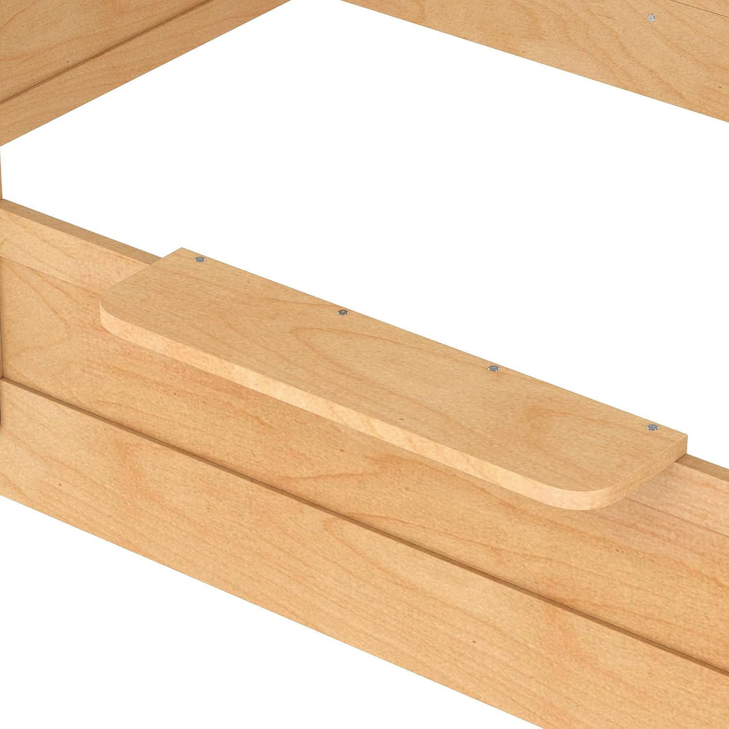 Bellemave House Floor Bed with Fence and Door for Kids, Montessori Wooden Bed Frame, Low Height Children Floor Bed with Safety Guardrails, Built-in Storage Tray & Customizable Nameplate(Natural/Full)