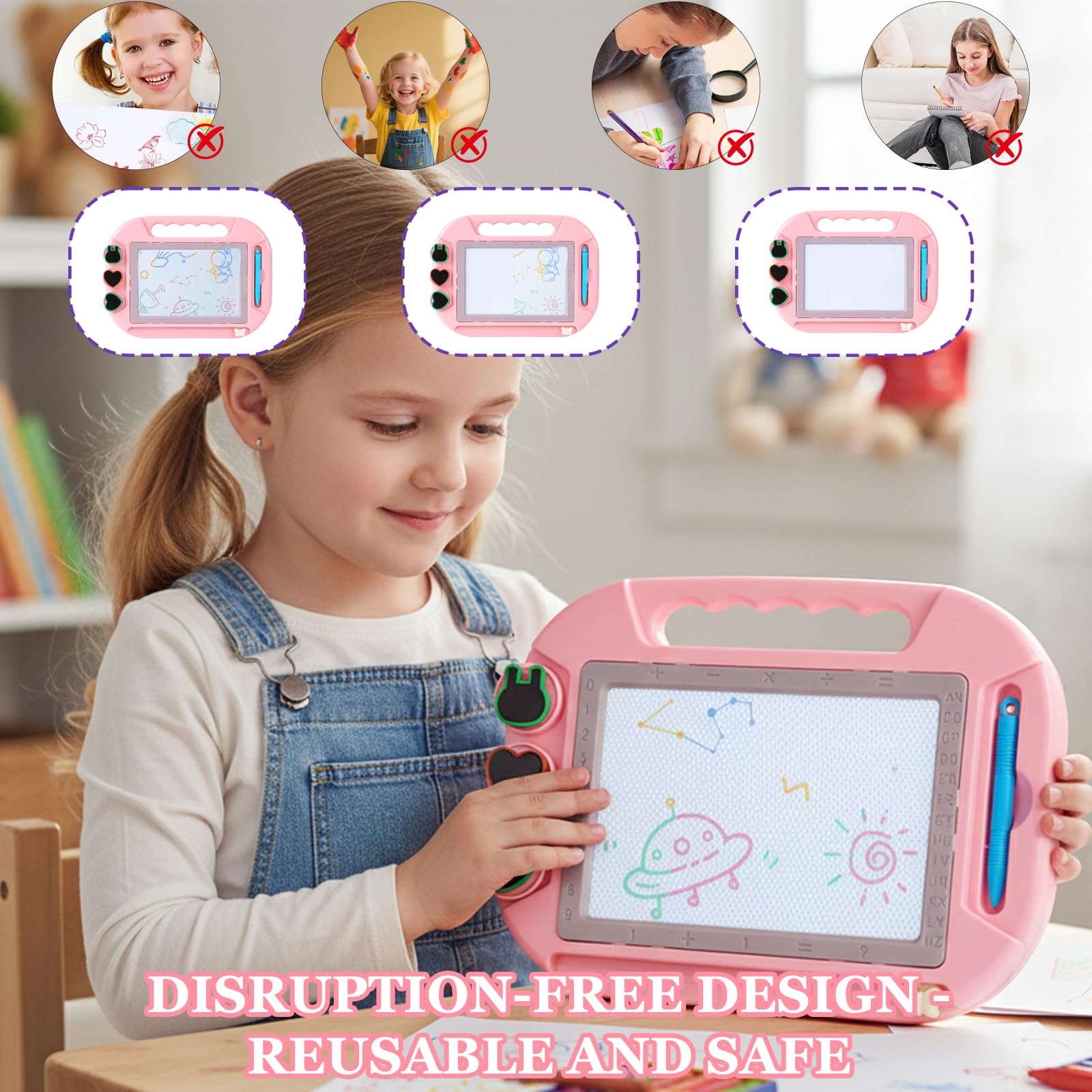 YciVhh Magnetic Drawing Board Kids, Educational Toys for 1 Year Old, Magnetic Drawing Boards for Toddlers 1-3 - Image 4