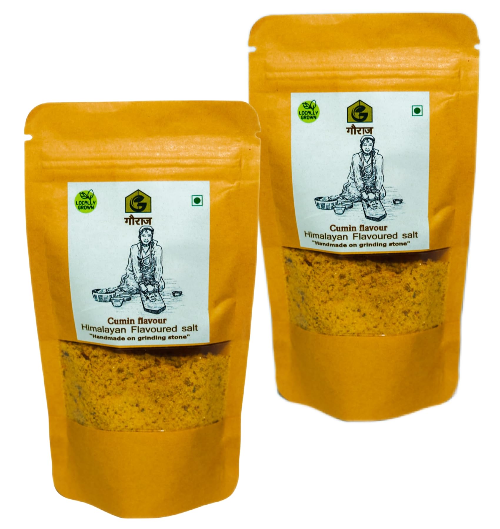 Gauraaj Handgrounded Cumin Flavored Salt – 250g | Organic Himalayan Pahadi Pisyu Loon Seasoning/Jeera Namak | Low Sodium & Full Flavor | No Preservatives & Chemical Free | Sourced from Uttarakhand - Image 3 thumbnail