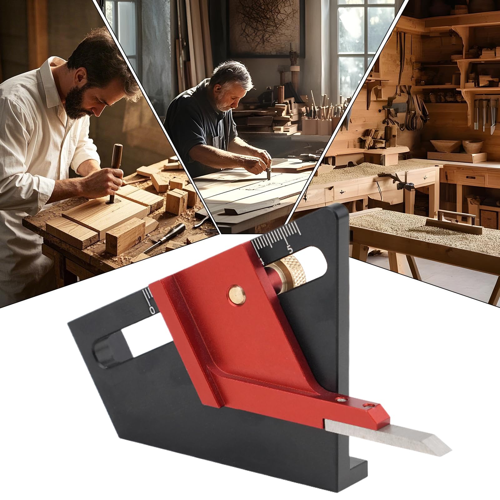 Jauge De Profondeur Pour Défonceuse,Accessoires pour Table de Défonceuse | Guide Métrique Anodisé de Précision 0-58 mm pour Marquage Central - Compatible Scie sur Table, Perceuse à Colonne