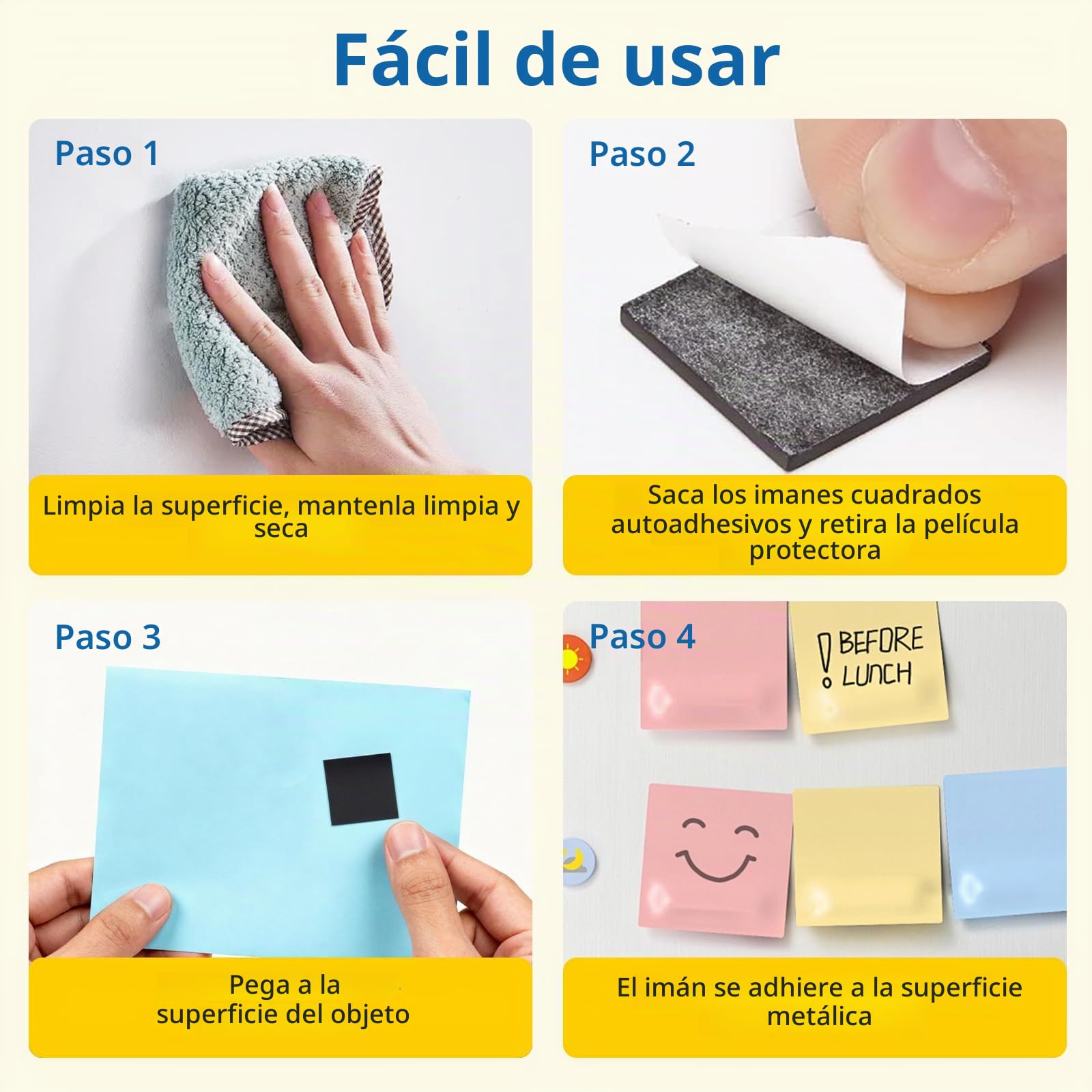 500 Piezas Imanes Adhesivos, 10x10mm Iman Adhesivo para Manualidades, Nevera, Oficina, Escuela, Iman Autoadhesivo, Imanes Pequeños para Notas, Fotos y Objetos Ligeros