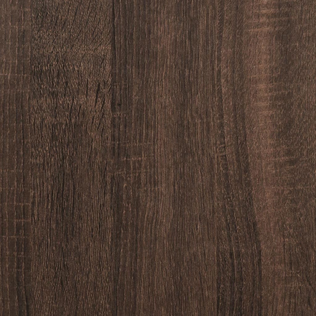Armoire à pharmacie aspect chêne 40 x 41 x 118 cm - Commode avec 2 tiroirs - Armoire de rangement pour salon, couloir, cuisine