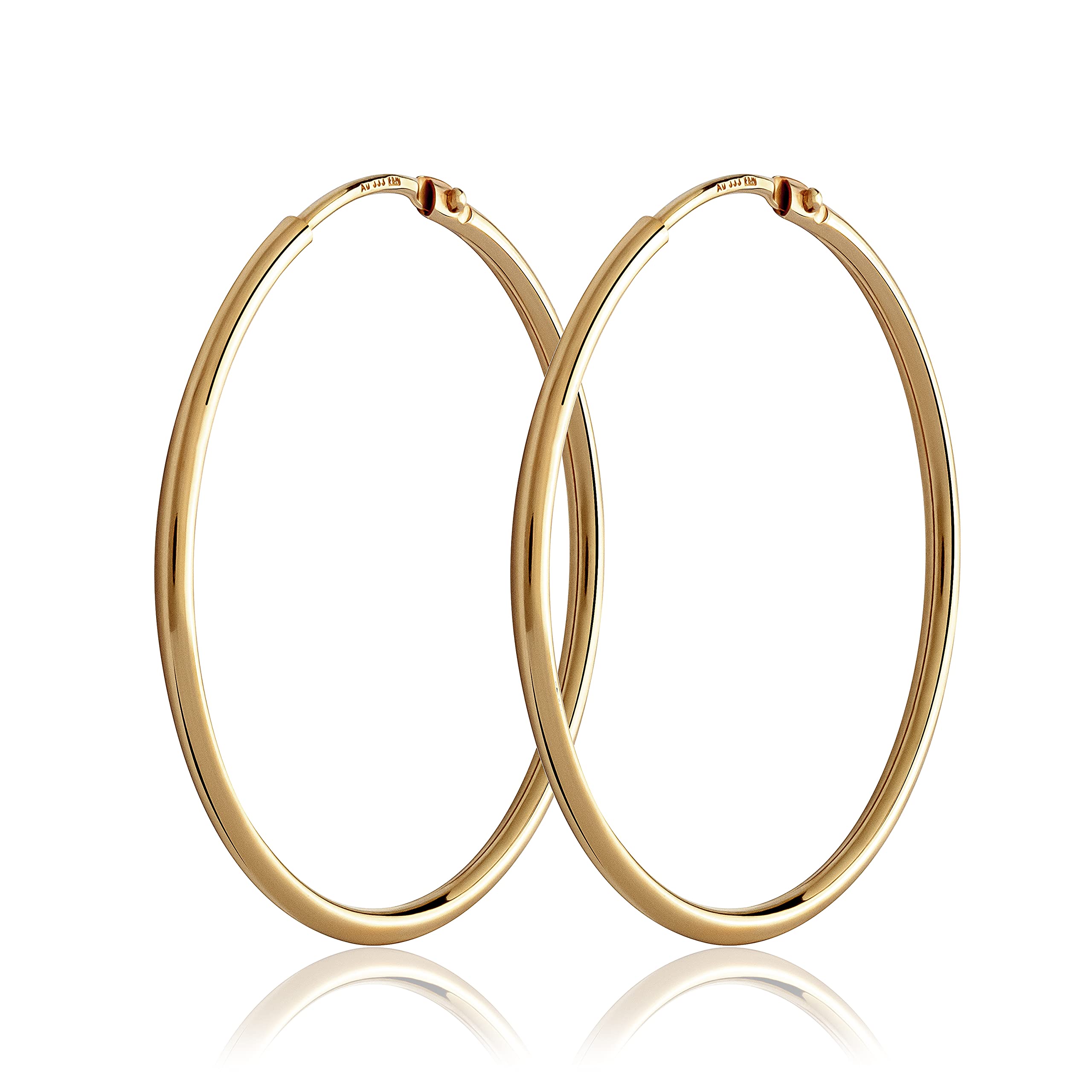 NKlaus par 32mm criolla 333 oro amarillo de 8 quilates pendiente de oro de 1,5mm de espesor 3072