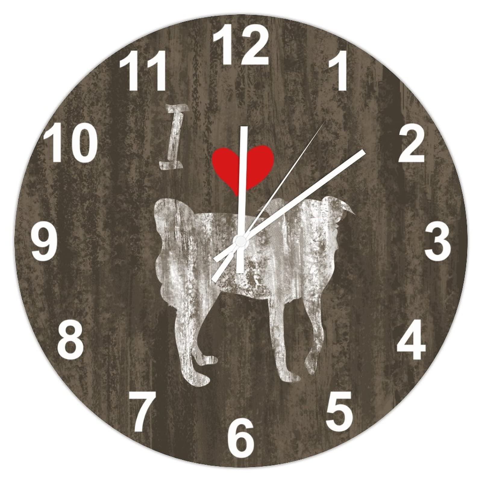 Horloge murale style ferme Beagle pour ambiance rustique de salon