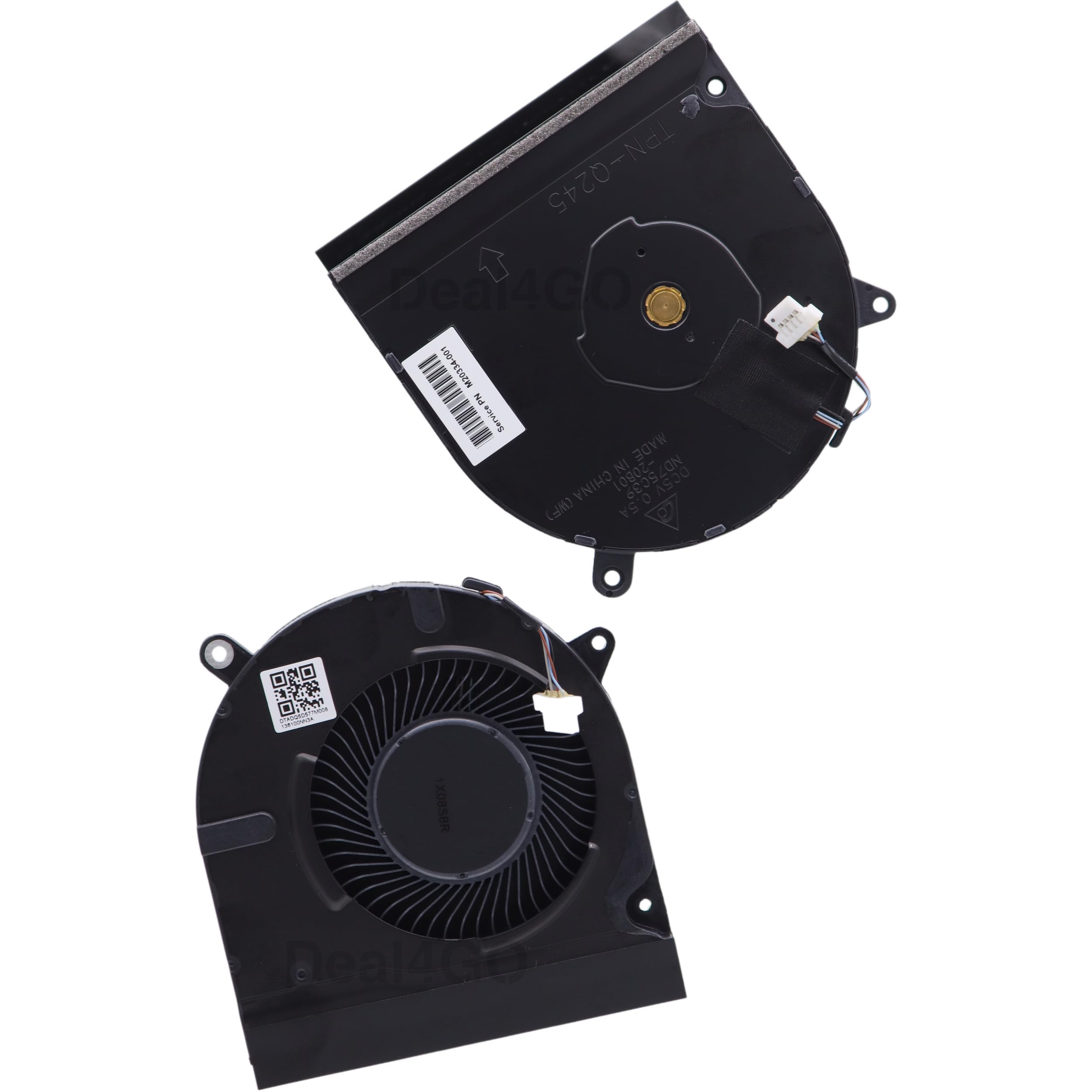 Deal4GO Lot de 2 ventilateurs de refroidissement graphiques pour processeur et GPU M16351-001 de remplacement pour HP 15-EG 15-EG2373CL 15-EG3055CL avec GPU GeForce MX