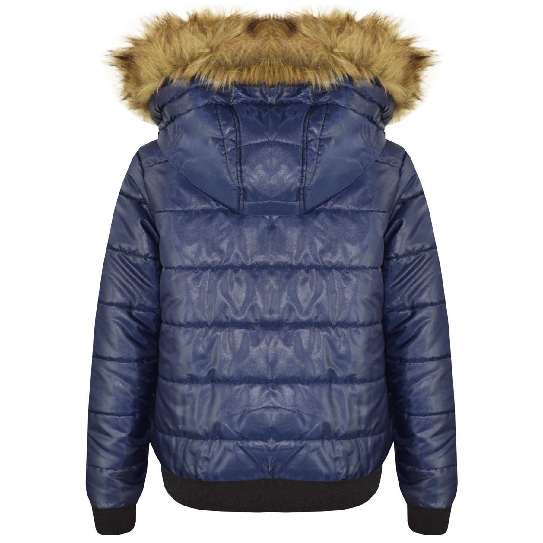 A2Z 4 Kids Niñas Maya Imitación Con Capucha Acolchado Burbuja Abrigos Descolorido Moda Elegante Escote Alto Burbuja Acolchado Cálido Grueso Abrigos Nuevo Edad 5-13 Años
