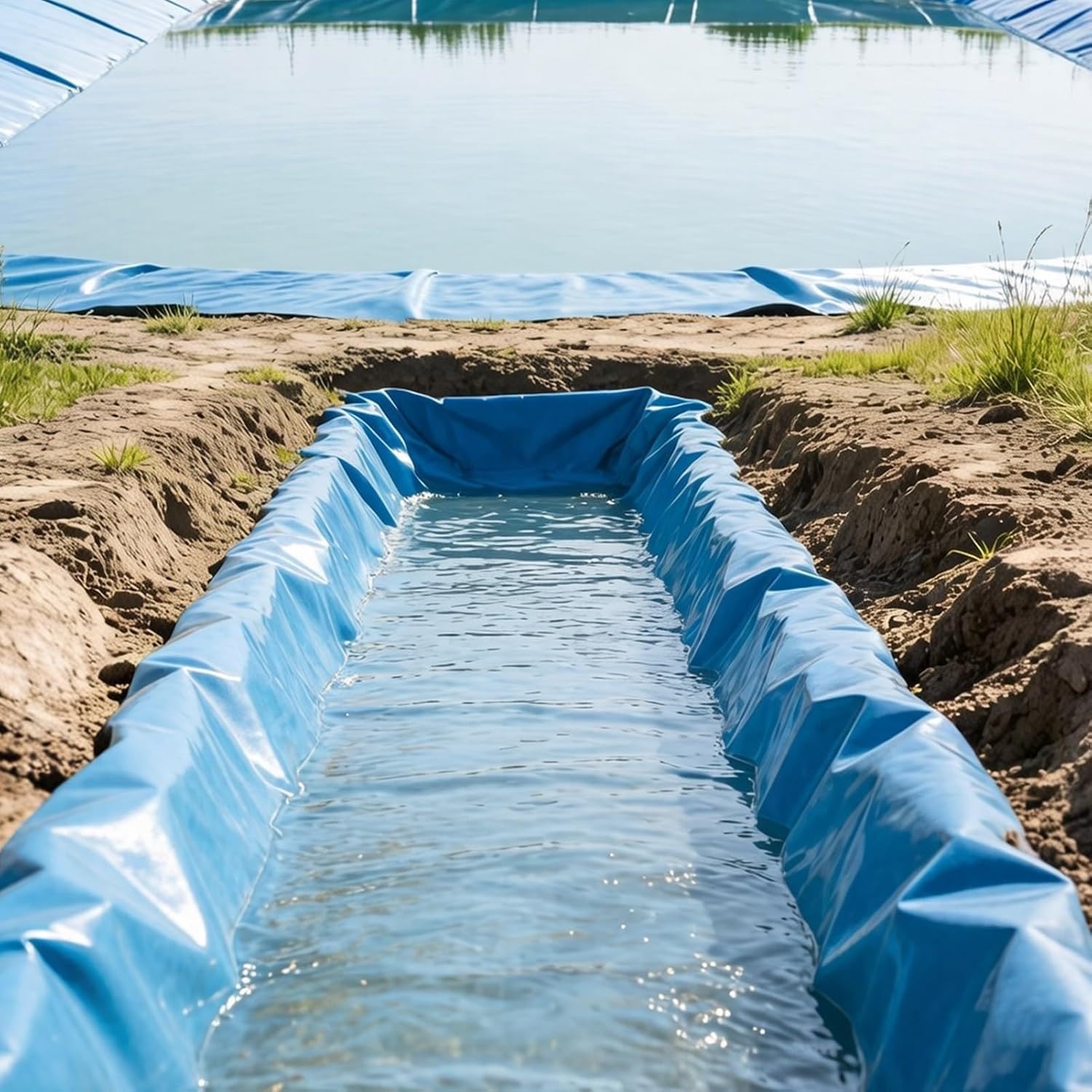 Telo Per Laghetto, Rivestimento Per Laghetto, Fodera Per Laghetto Impermeabile Ad Alta Resistenza, Resistente Agli Strappi, Stabilizzato UV Per Fontane,Giardini Acquatici,Vasca Per Pesci 2x10m