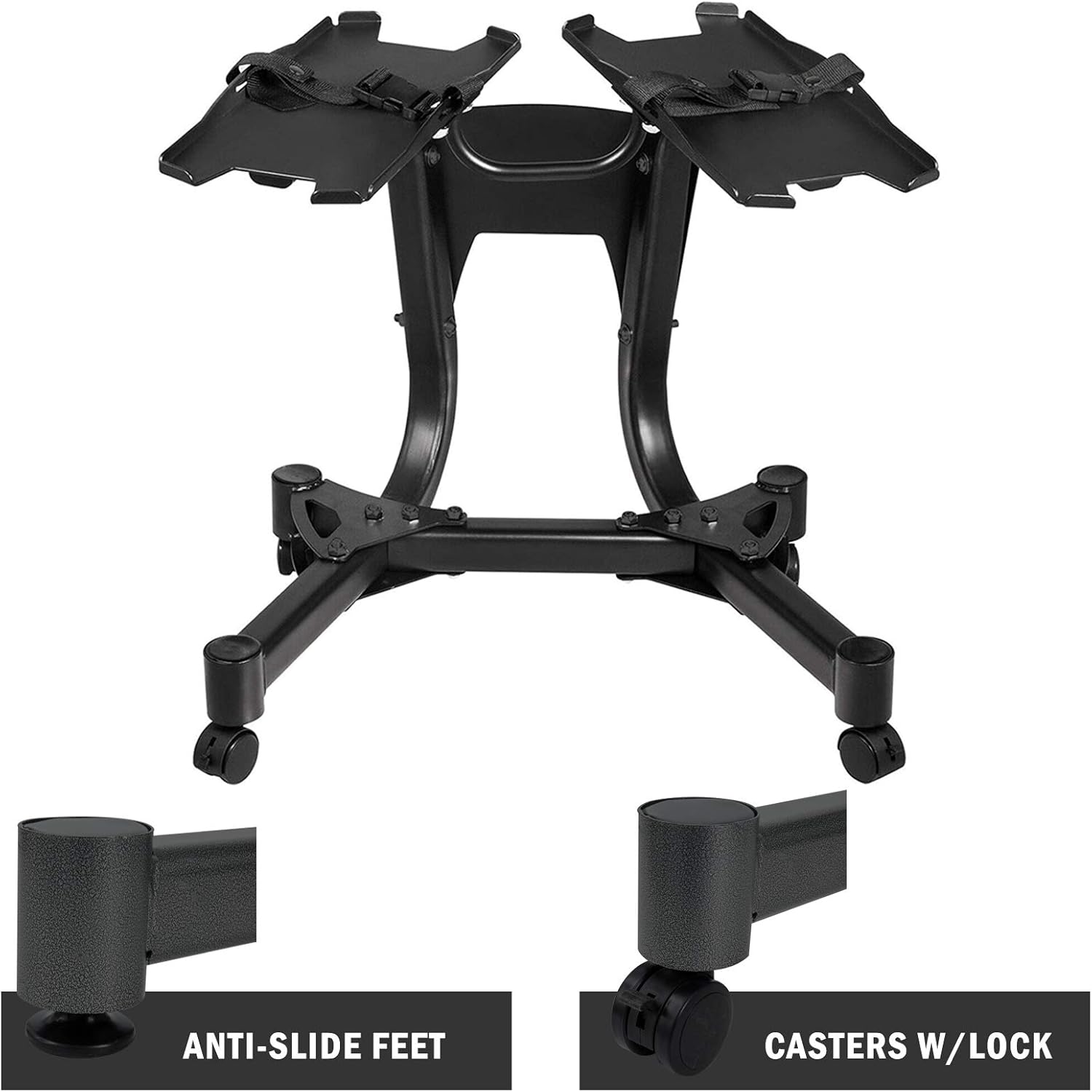 Dumbbell Rack with Wheels 330LBS, Black Movable Metal Adjustable Dumbbell Rack Stand for Home Workout Gym Training, Dumbbell Weight Rack with Wheels Dumbbell Weights for Home Gym : Sports & Outdoors