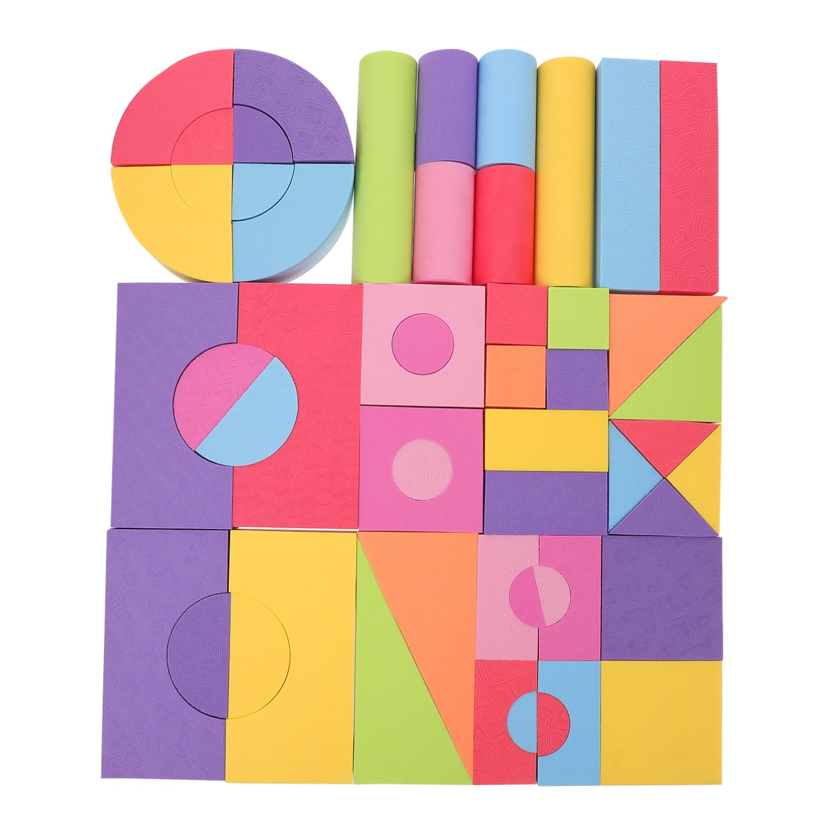 WESIEVYA Eva スポンジブロック 子ども用積み木 100個セット 幼児教育玩具 柔らかい素材 明るい色 積み重ね遊び 知育 プレイマット対応 家庭保育 クリエイティブおもちゃ