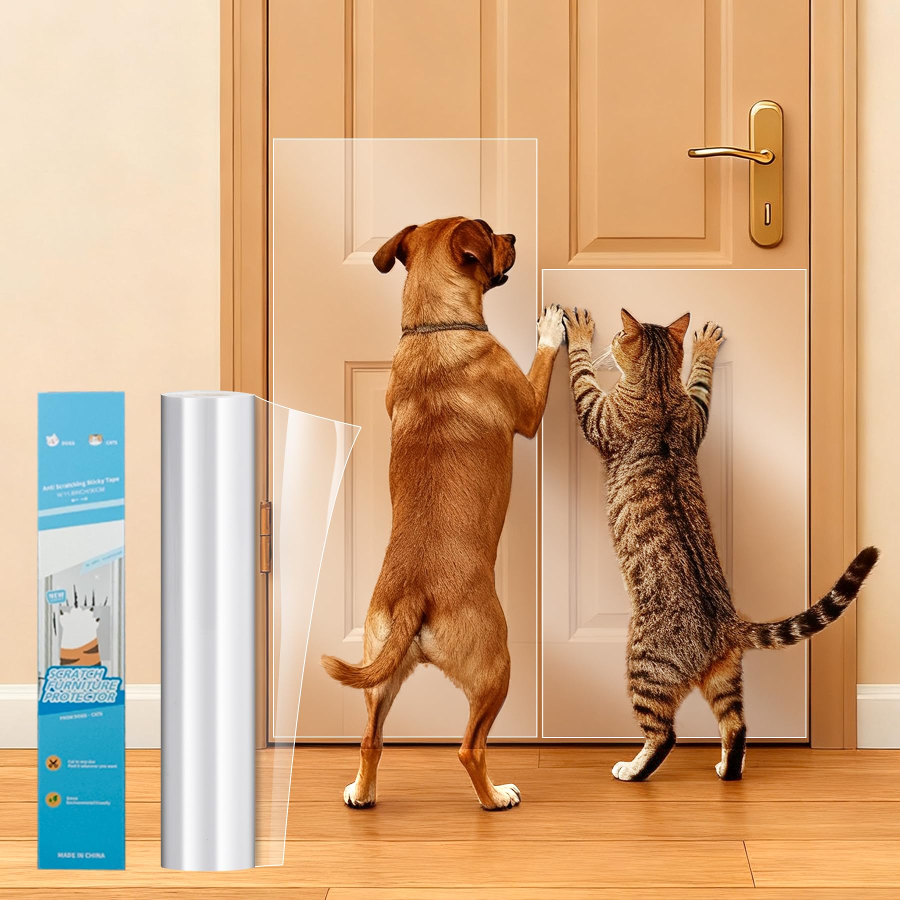 Pet Scratch Guard, Clear Self-Adhesive PVC Tape, 20 x 500 cm