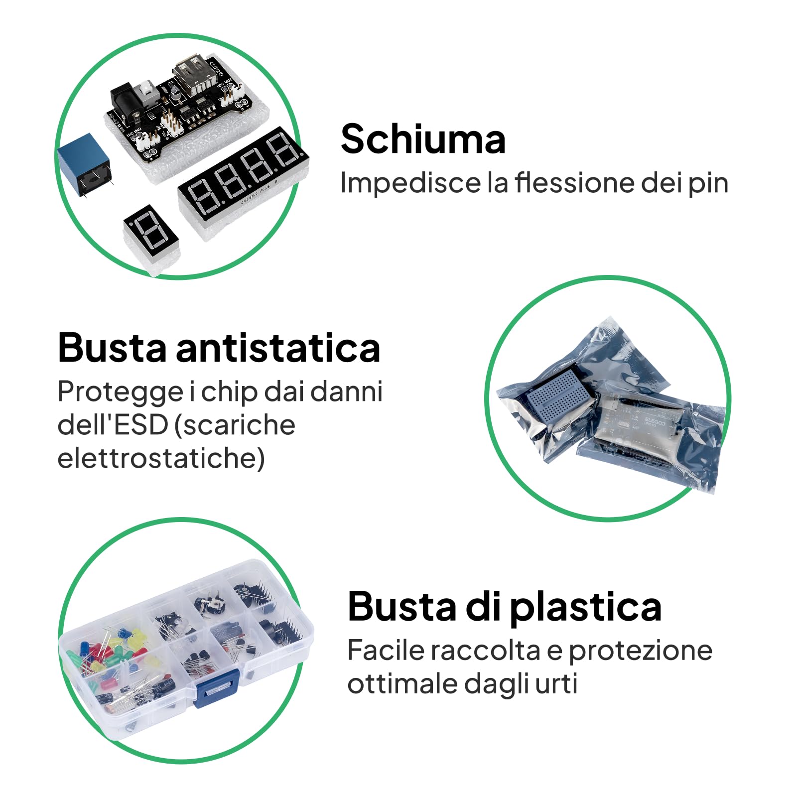 ELEGOO UNO R3 Scheda Starter Ultimate Kit Piu Completo per Progetto Principianti con Tutorial in Italiano Learning Kit di Apprendimento (63 Articoli) Compatibile con Arduino