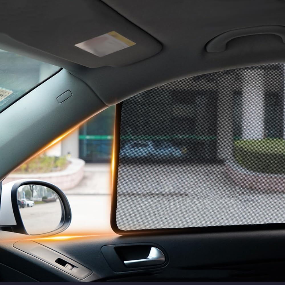 Sonnenschutz Auto für BAIC BJ30 2024-2026, Seitenscheibe Heckscheibe, Netz Anti-Mücken UV-Schutz Hitzeschutz Sichtschutz Verdunkelung,5PCS