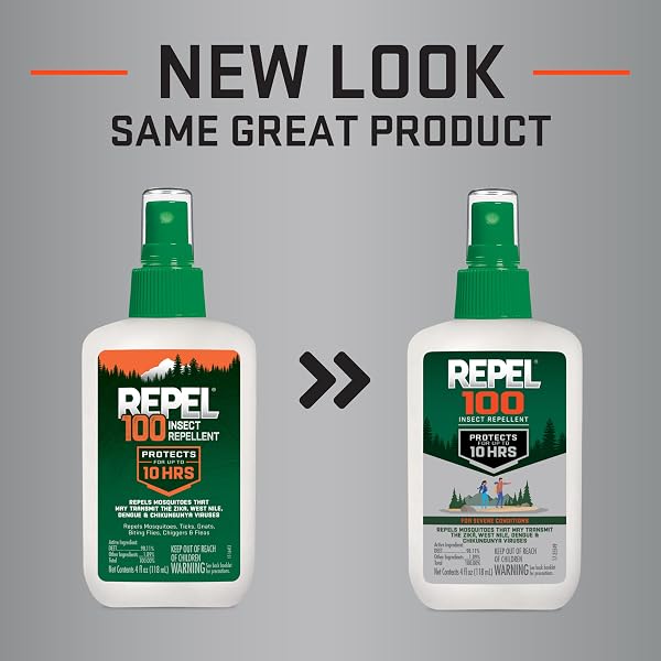 Repel Repel 100 Insect Repellent, 4 Ounces, With DEET, 10-Hour Protection Long-Lasting Insect Repellent Pump Spray Repels Mosquitoes, Ticks, Gnats, Biting Flies, Chiggers And Fleas in use