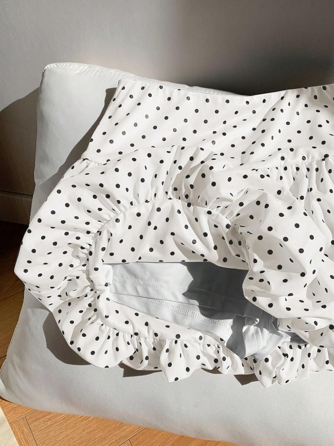 Women's Y2K Bubble Mini Skirt Low Waist Puff Skirt Summer Streetwear Skort with Short Underneath - Image 3