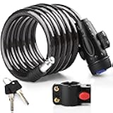 Diyife Bike Lock, [6ft/1.8m] Bike Cable Locks with 2 Keys, Weatherproof Heavy Duty Bicycle Lock Cable Anti-Theft Security Cable with Mounting Bracket for Ebike, Scooter, Motorcycle