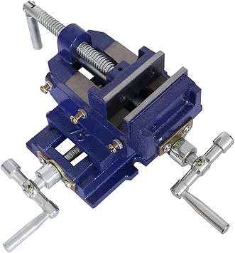 6-Inch Cross Slide Drill Press Vise, 2-Way Compound Milling Vise with 6.3" Travel, Steel Construction, Ideal for Woodworking and Metalworking,3 inch