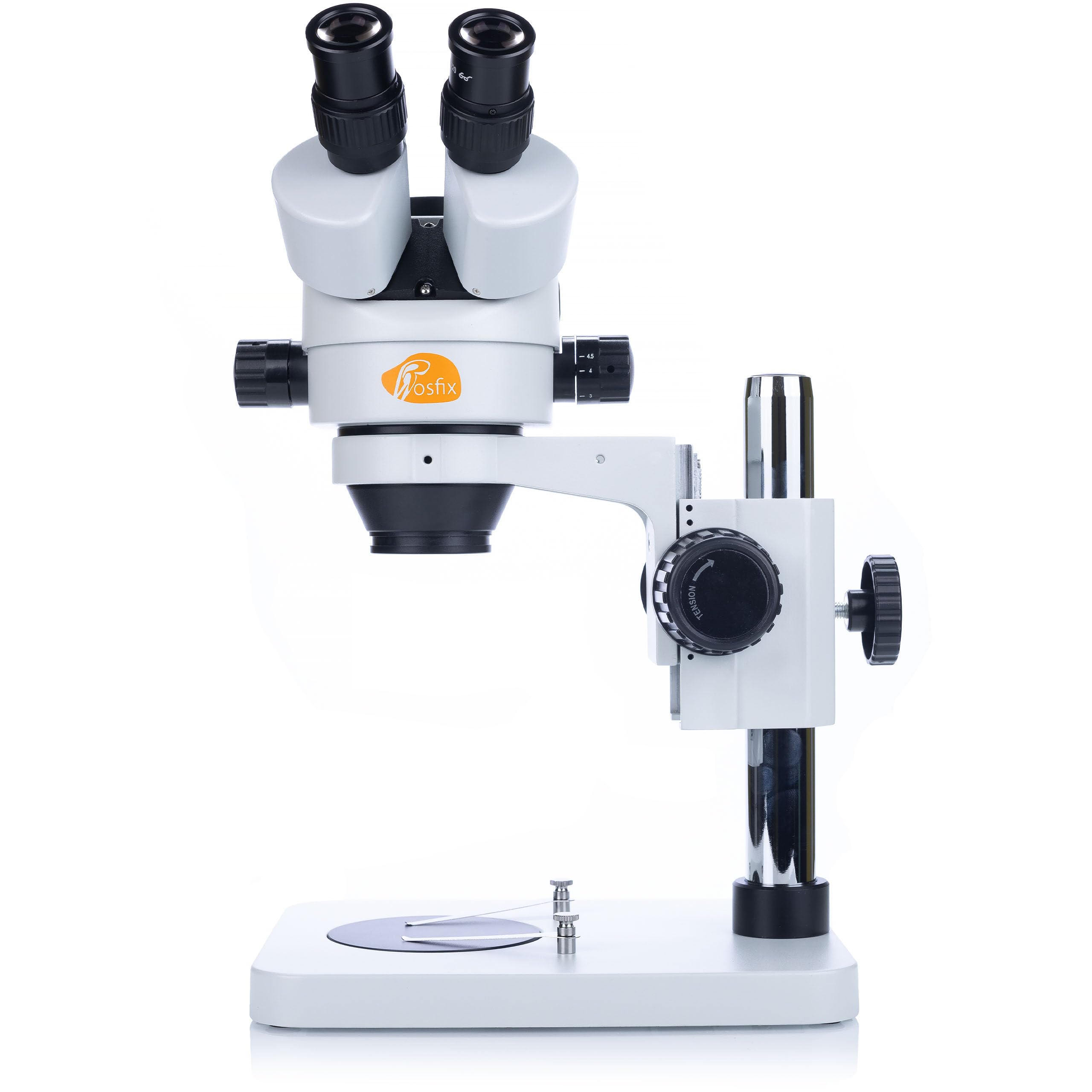 Rosfix Mercury Pro MSMP-T-PS1 - Microscopio estereoscópico trinocular | Zoom 7x 45x | Anillo de luz LED 56x | Lente Barlow 0,5X | Óptica precisa
