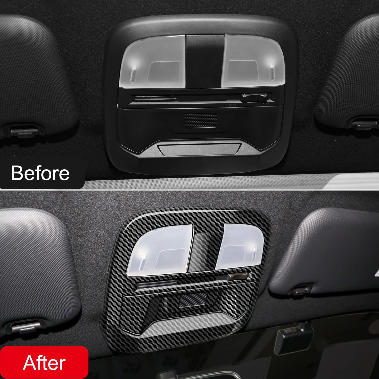 ITrims Car Accessories for Toyota 86 Subaru BRZ 2022 2023 Interior Reading Light Lamp Cover Trim Auto Styling Decoration Sticker 2PCS ABS (Carbon Fiber)
