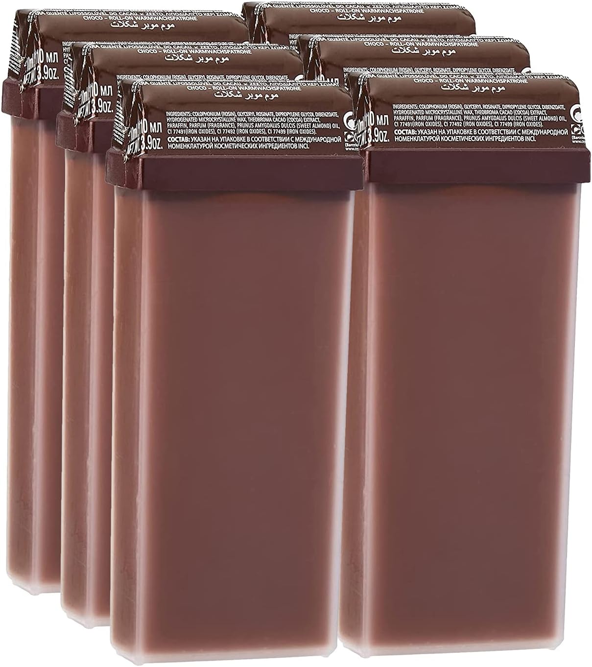 Beauty Image Chocolate Warm Wax Roll On - Pack of 6