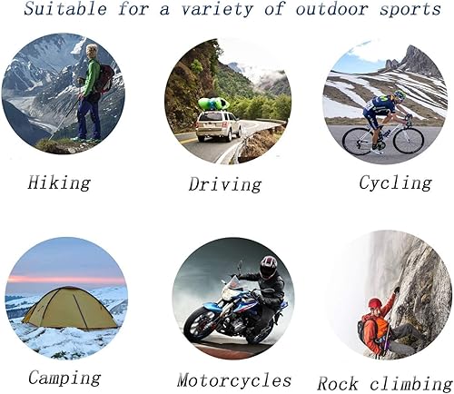 Miniatura 6 de Hikeman Guantes de motocicleta para pantalla táctil, protección de nudillos de medio dedo, guantes de ciclismo para camping, conducción, ATV,