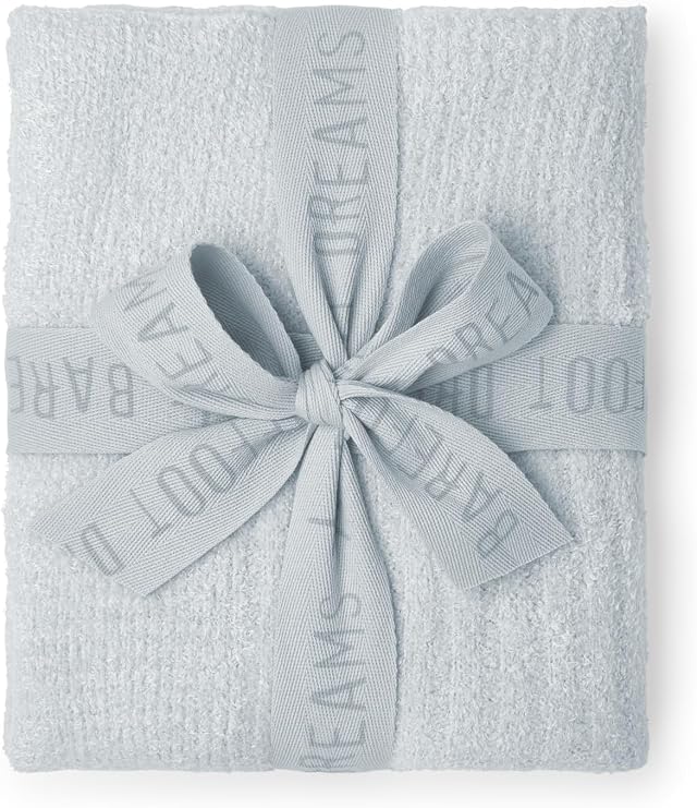 Barefoot Dreams CozyChic Lite Blanket, 30 X 40 (Blue, 30x40)