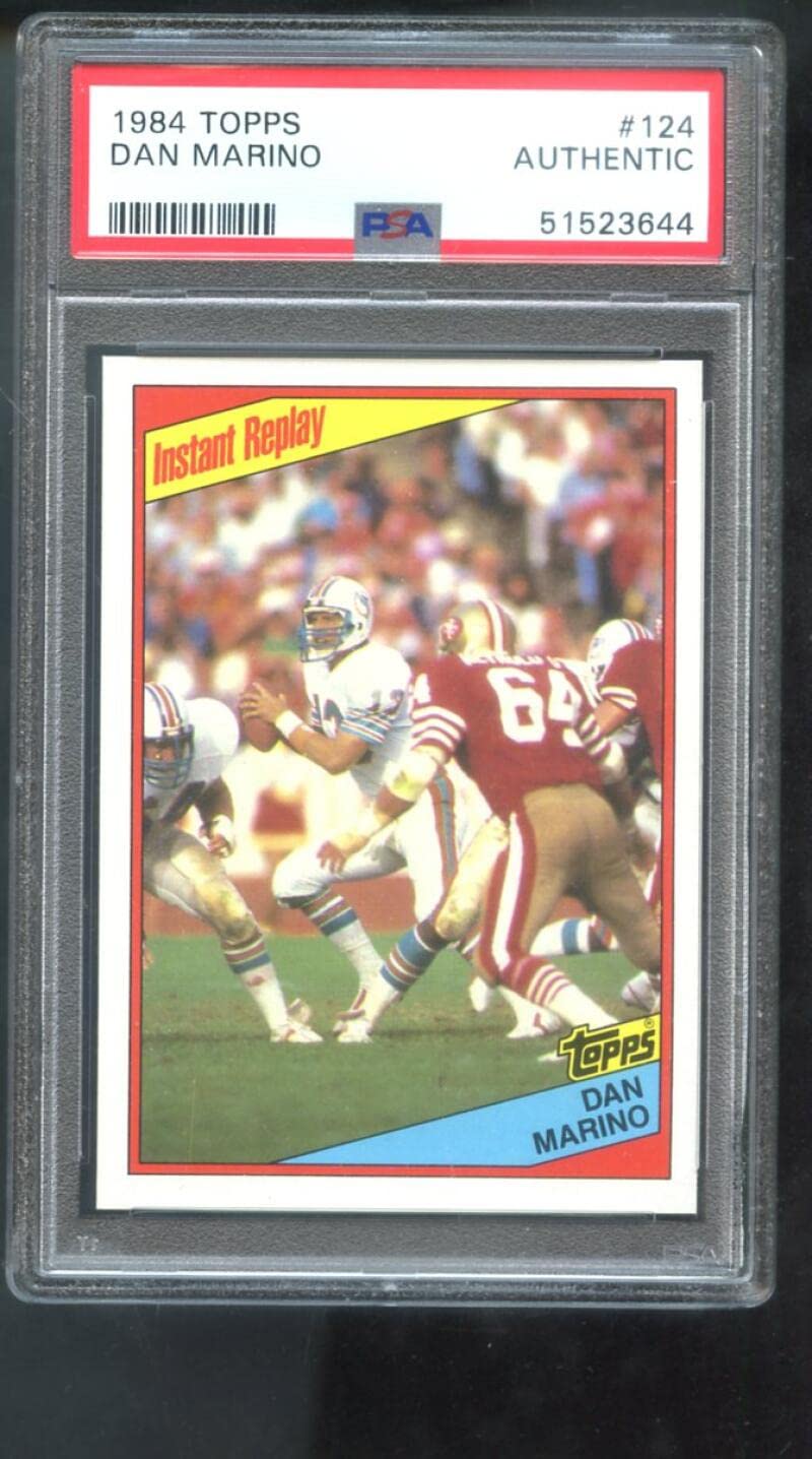Amazon.com: 1984 Topps #124 Dan Marino Instant Replay ROOKIE Year PSA  AUTHENTIC Graded Football Card : Collectibles & Fine Art