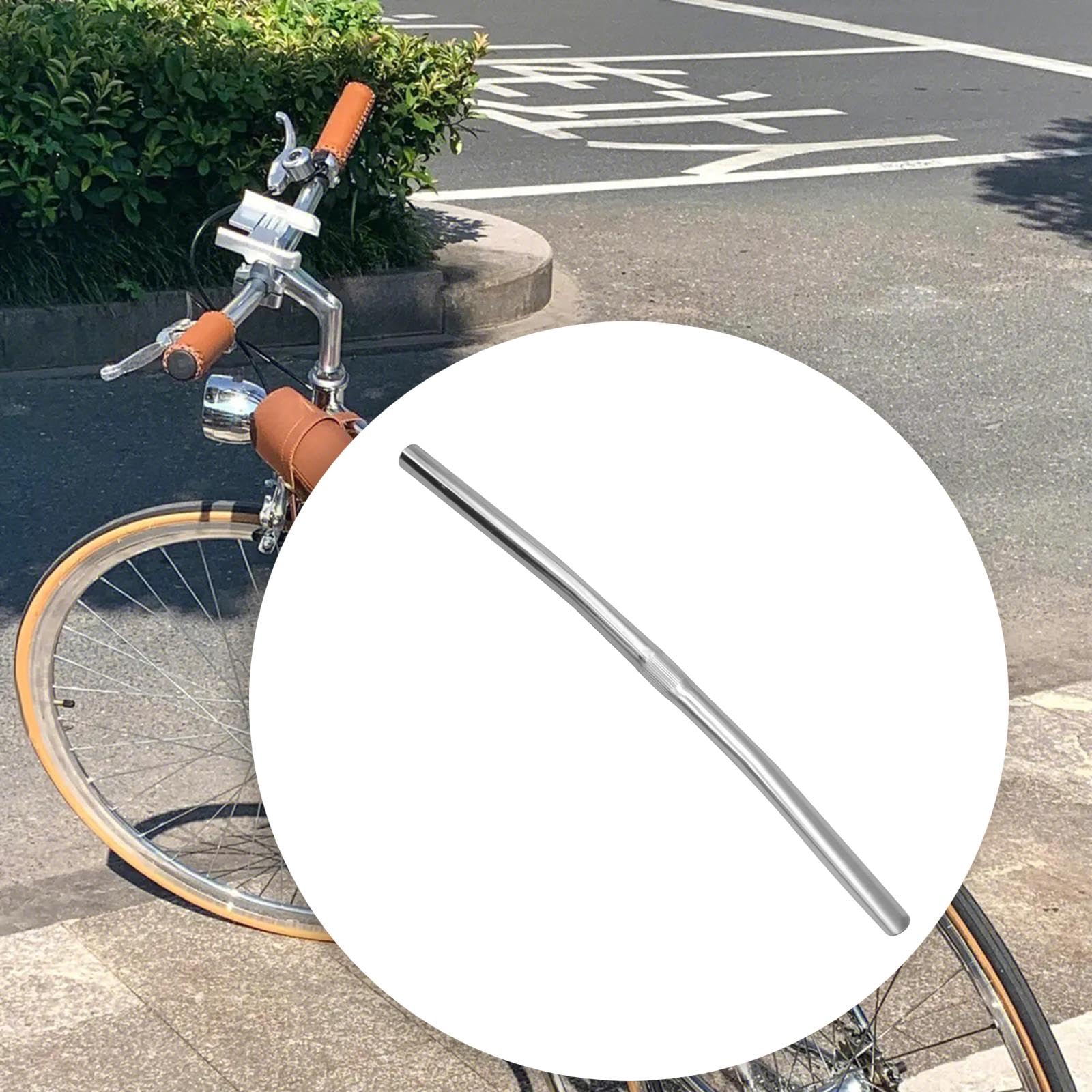 Guidon Vélo Plat En Alliage D'aluminium – 60 Cm, Noir, Solide Et Léger – Neuf