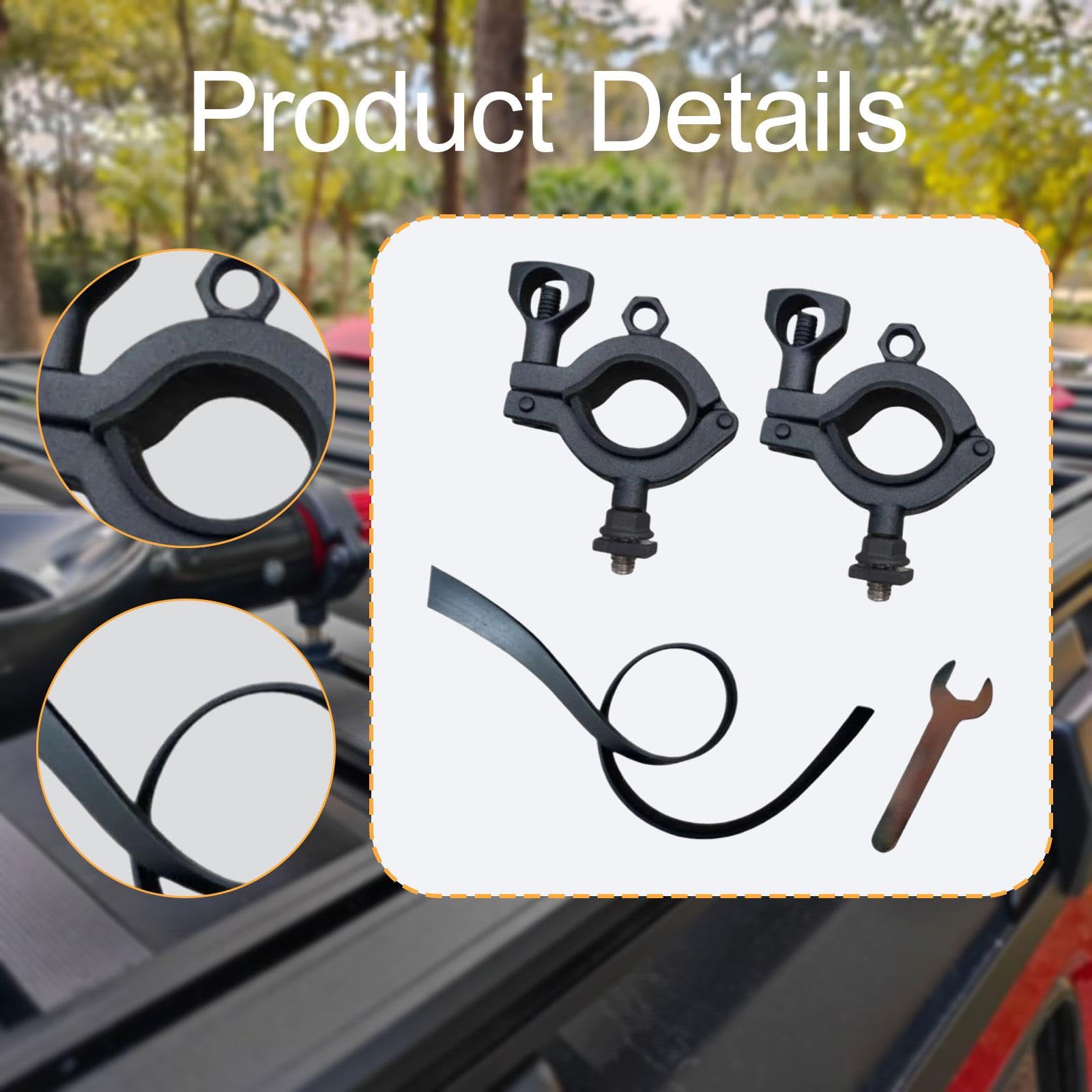 2 Stück Schaufelhalter, Autoschaufelhalter, Edelstahlklemme, Fahrzeugzubehör, Geeignet für Pickup, SUV, Garage, Boot, Schwarz