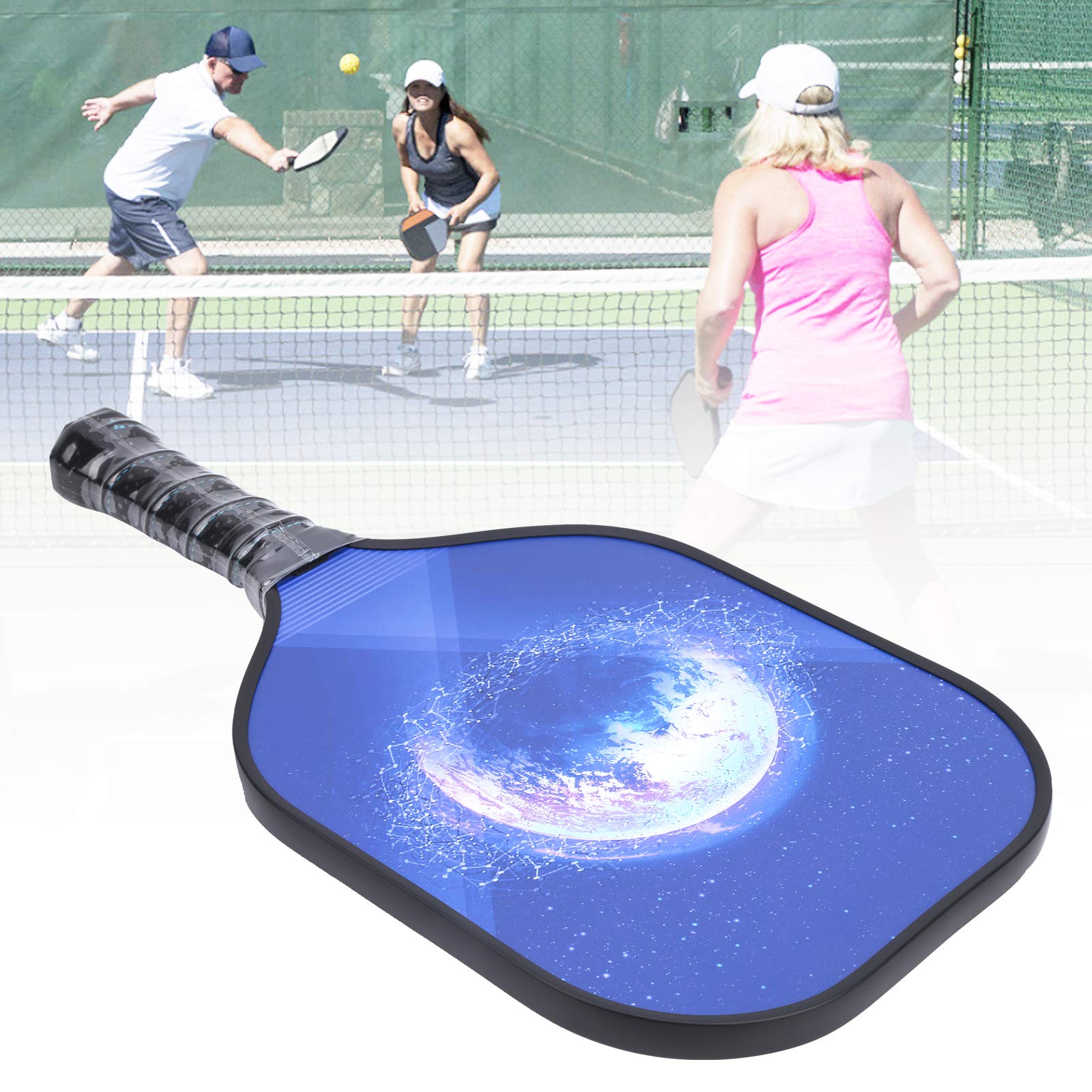 Bediffer Racchetta da Pickleball Resistente con Superficie in Fibra di