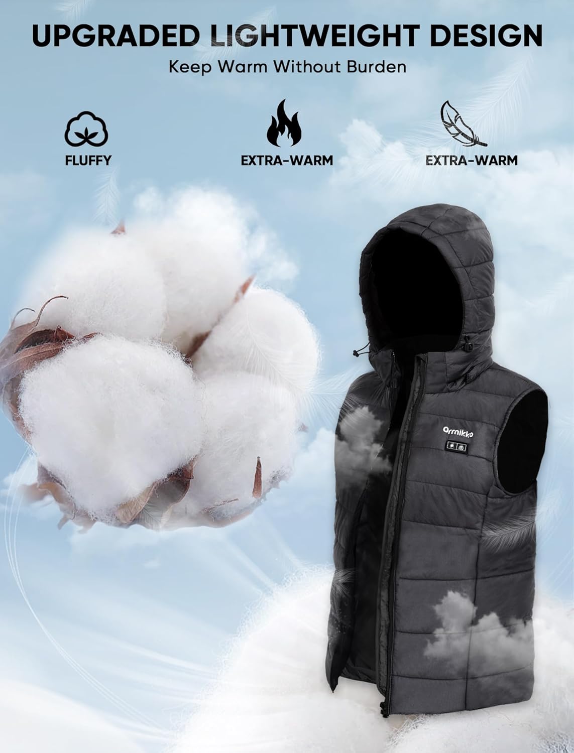 Heated Vest for Men Womens Heated Jacket with Battery Pack