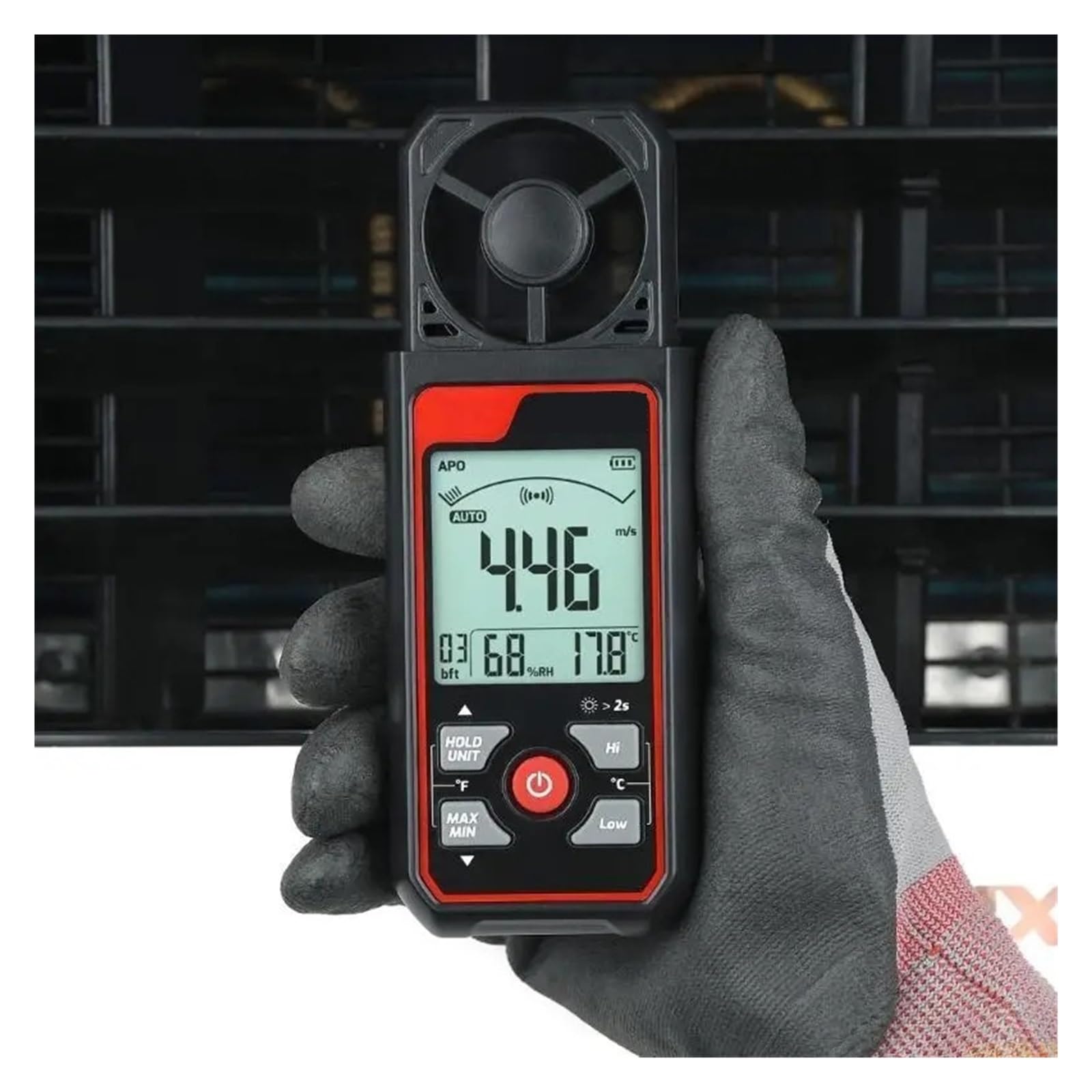 Anemometro, Anemometro con display digitale, misuratore di velocità del vento portatile, misuratore di velocità del vento(TA641B)