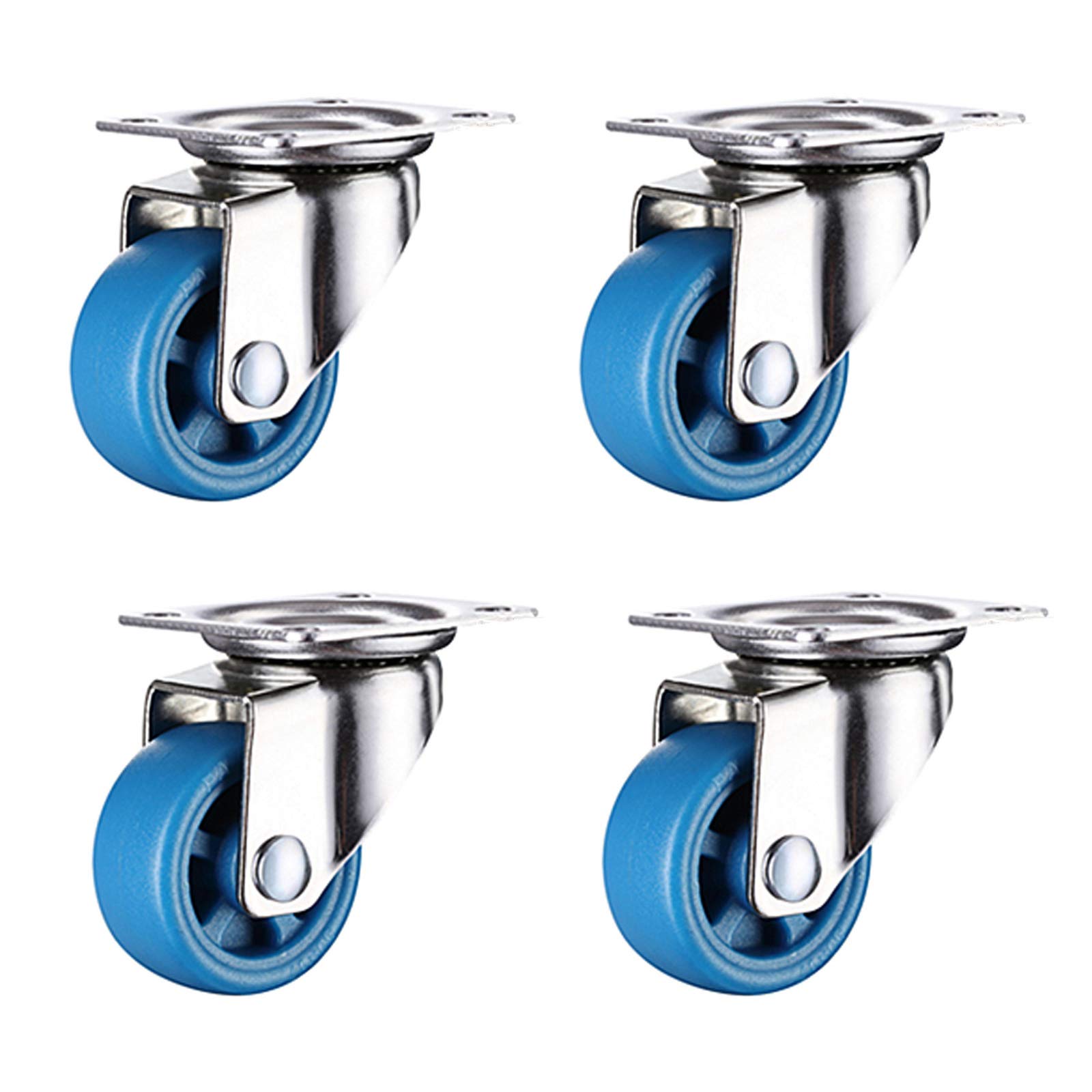 GYEQXKT Heavy Duty 4" Swivel Caster Wheels -Nylon Plate Casters for Furniture Trolleys & Flower Pots - Smooth Movement Easy Mobility Perfect for Heavy Loads