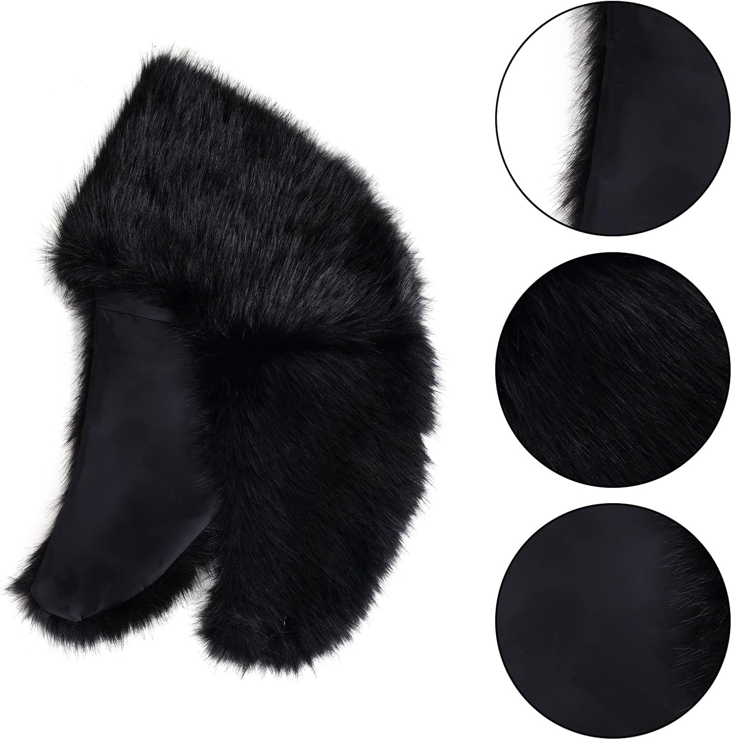 Medieval Faux Fur Shawl Shoulder Fur Wrap Scarf Collar for Women Men Halloween Costume - Image 4