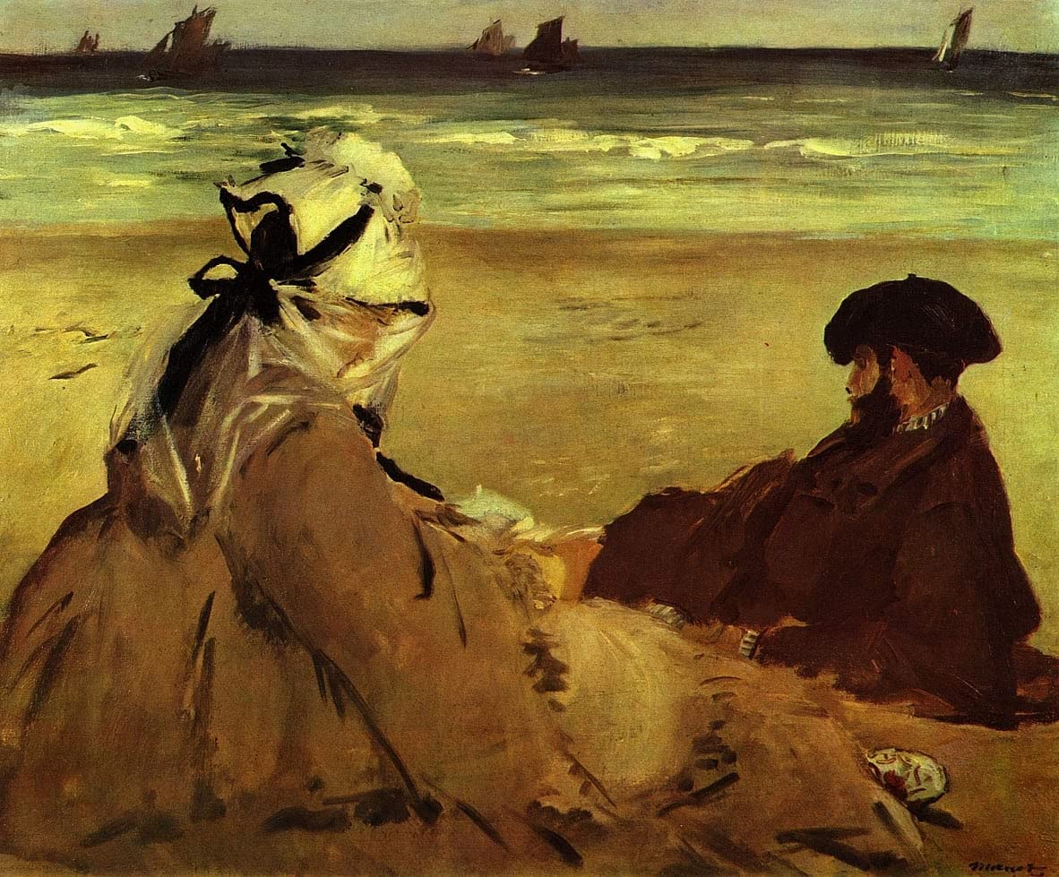 Cuadro sobre lienzo En la playa de Edouard Manet SERENDIPITP 60x90cm 5