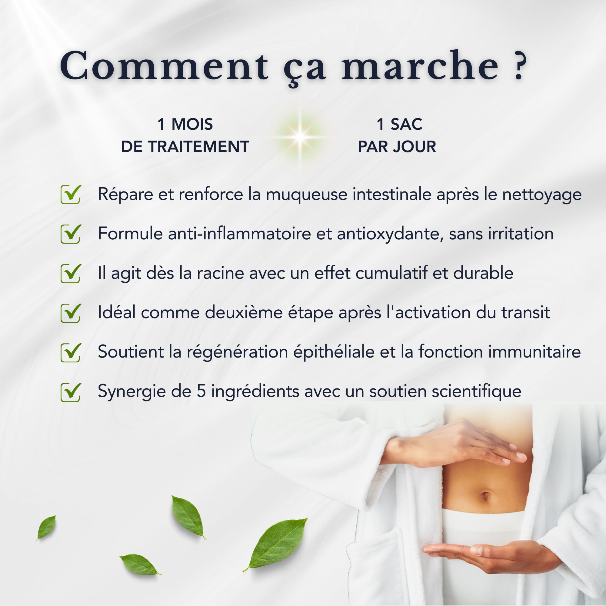 Gestion de la barrière intestinale – Trans-resvératrol, L-glutamine, berbérine, quercétine, oméga-3 – Puissante synergie de vitamines et de minéraux | 28 portions quotidiennes | 112 sachets | Sans OGM